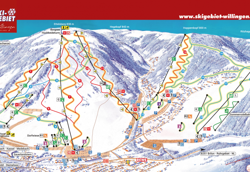 Pistekaart van Willingen sauerland